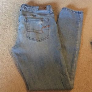 American Eagle ripped skinny jeans